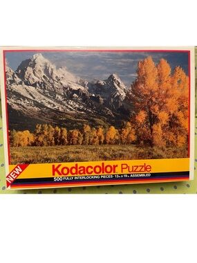KODACOLOR puzzle by rose art 2 - 500pcs windmills at Kinderdijk and Grand Teton